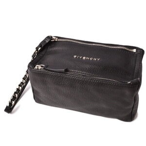 Givenchy Pandora Accessory Pouch Clutch Bag Black Goatskin